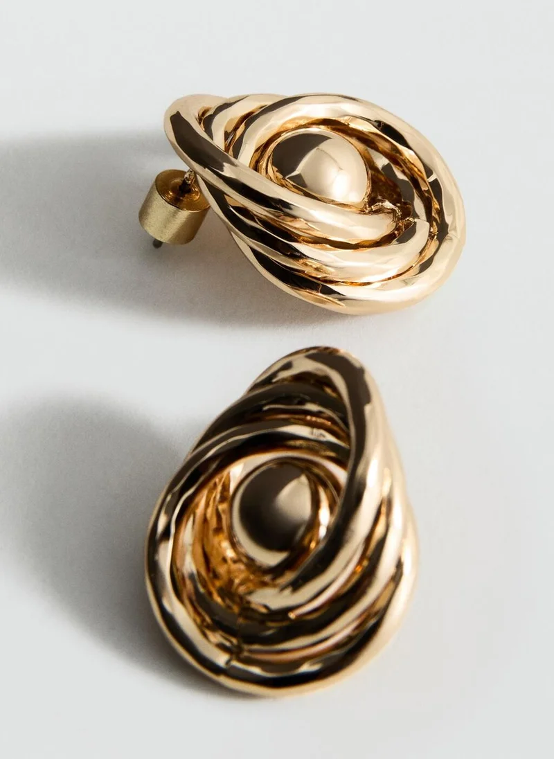 MANGO Intertwined knot earrings